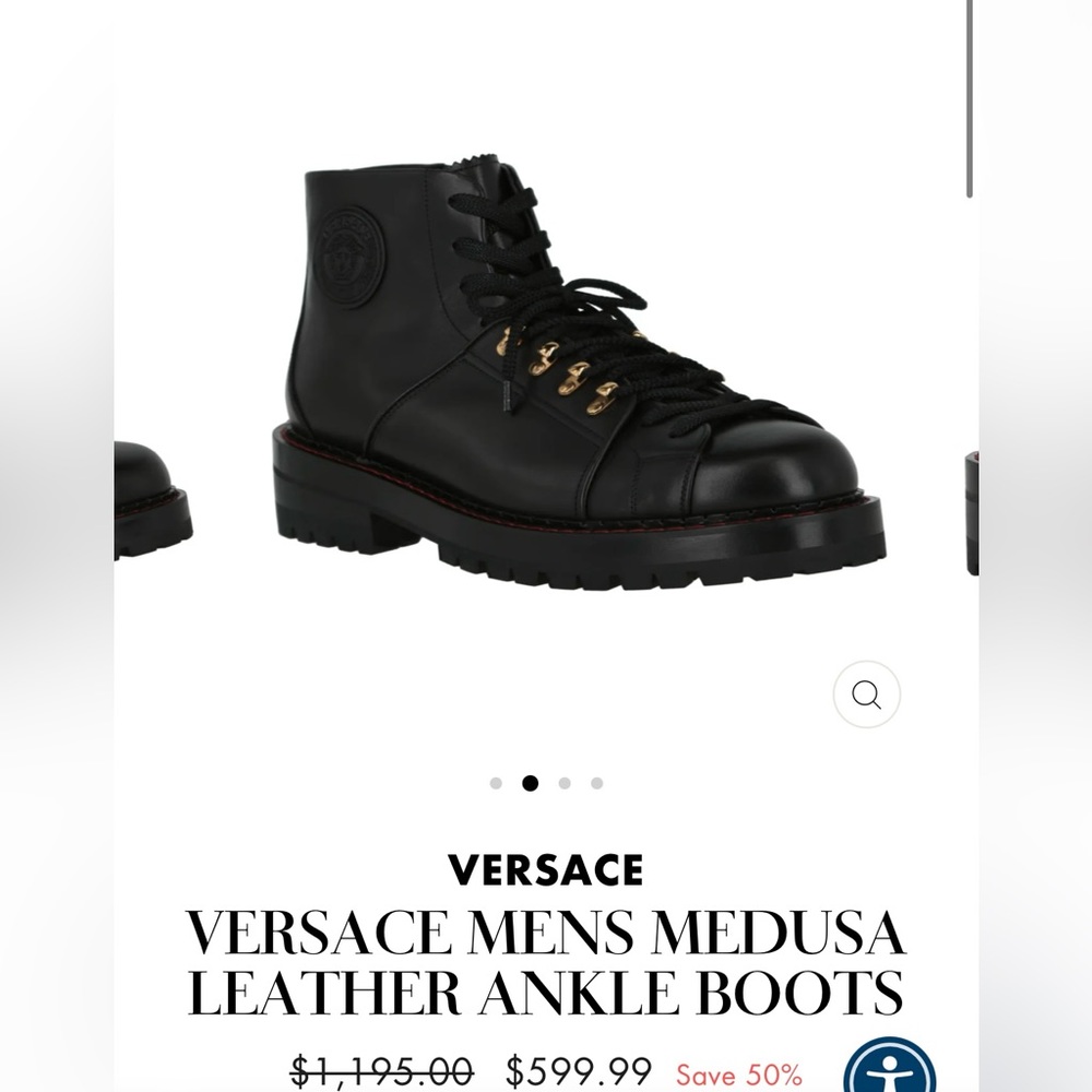 Authentic Versace Medusa boots (men’s)